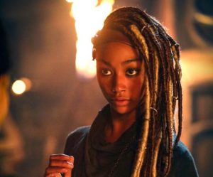 The 100 -- "The Four Horsemen" -- Image HU403b_0101-- Pictured: Tati Gabrielle as Gaia -- Credit: Bettina Strauss/The CW -- © 2017 The CW Network, LLC. All Rights Reserved